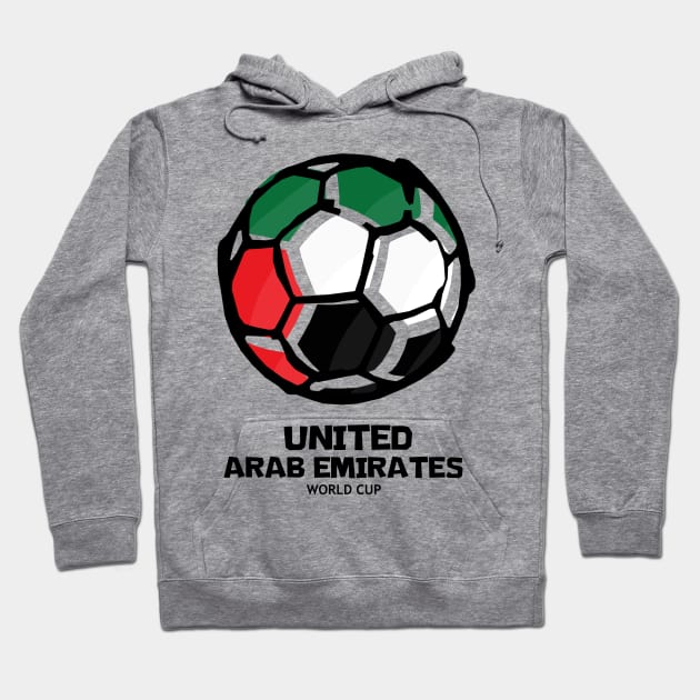 United Arab Emirates Football Country Flag Hoodie by KewaleeTee